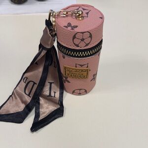 Pink Patterned Cylinder Bag